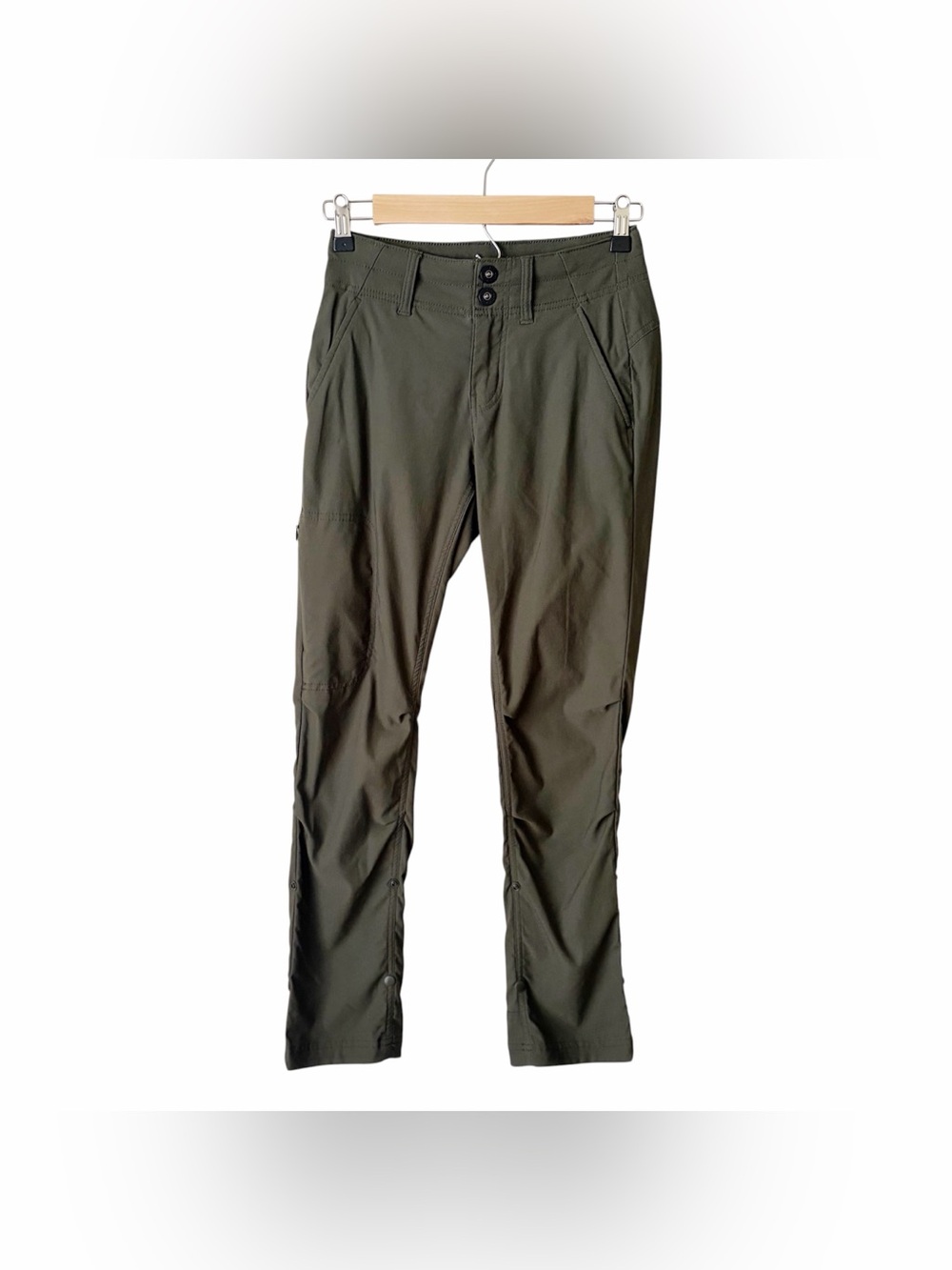 Prana | Women’s Outdoor Hiking Pants Straight Leg Pockets Olive Green Size 00